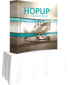 Hopup 5.5ft Curved Square Tabletop Tension Fabric Display